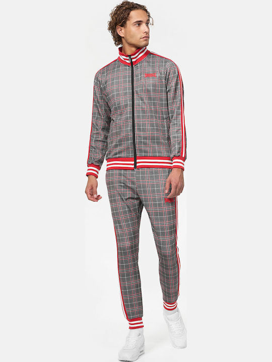 Ανδρικό Σετ Πολυεστερικό Φόρμα & Ζακέτα Lonsdale Glatrigill Slim Fit White Black Red