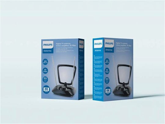 Philips Digital Tv Antenna SDV5200/12 Вътрешен Телевизионна антена (не изисква захранване) Черна