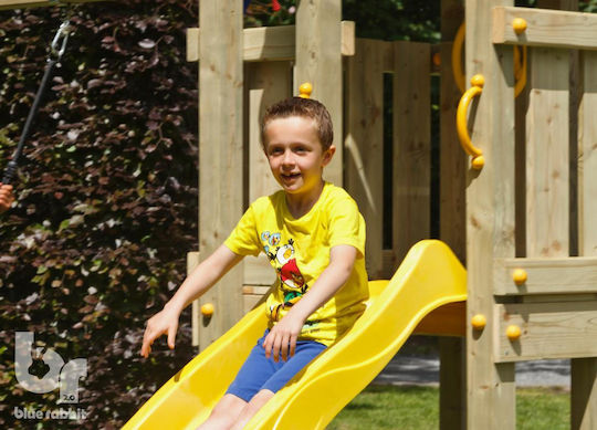 Showood Wooden Play Tower Kiosk 008.001.001.001-1.20 with Slide Multicolour