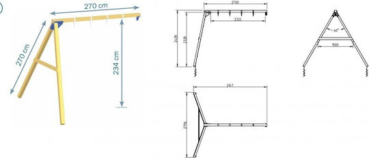 Προέκταση Ξύλινη Πύργου Κούνιες 150 Cm Showood