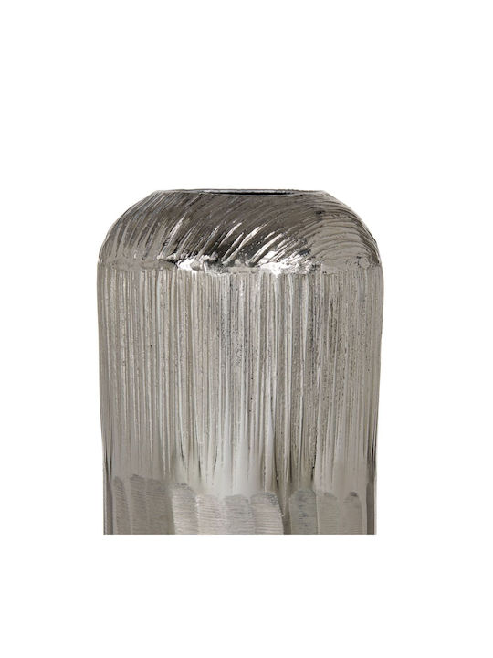 BigBuy Διακοσμητικό Βάζο Aluminium Silber 15x38x38cm 1Stück