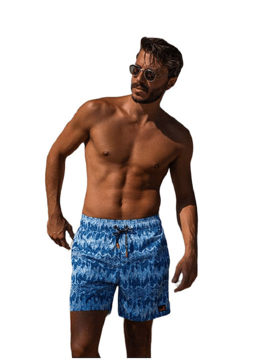 Bluepoint Men's Swimwear Shorts Blue with Patterns