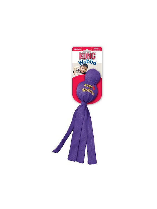 Kong Wubba Текстилна Топка Играчка За Кучета със Звук Small Лилава 1 Брой