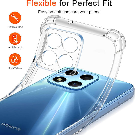 Techsuit Shockproof Clear Back Cover Σιλικόνης με Λουράκι Διάφανο (Honor X6)