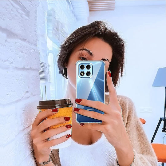 Techsuit Shockproof Clear Back Cover Σιλικόνης με Λουράκι Διάφανο (Honor X6)