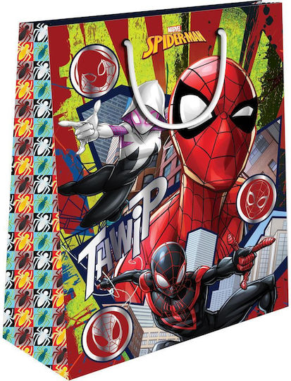 Pungă de cadouri din hârtie 33x12x45 Spiderman Foil 2 bucăți
