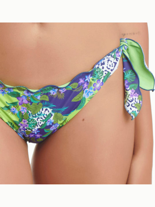 Bikini Slip mit Schnürchen Multicolour