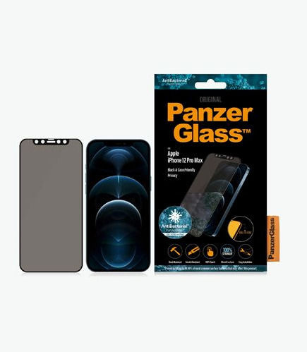 PanzerGlass Edge-to-edge Privacy Tempered Glass Black (iPhone 12 Pro Max)