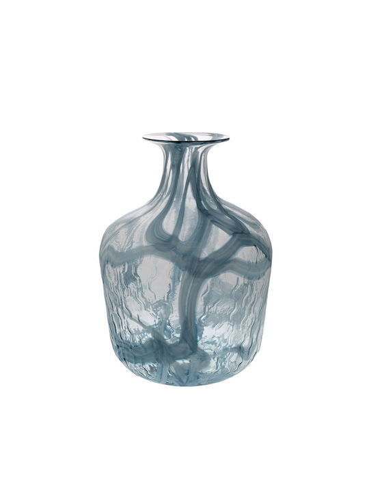 Iliadis Decorative Vase Glass Διάφανο-Σιελ Ανοιχτό 29x29x42.5cm 1pcs