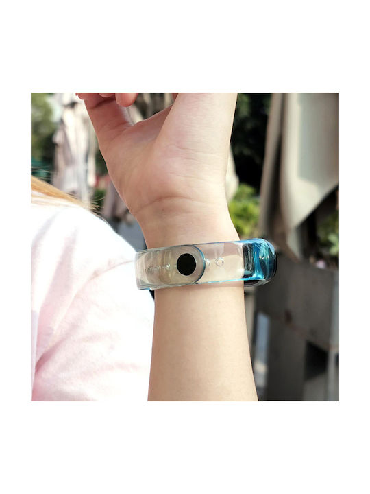Hurtel Λουράκι Σιλικόνης Διάφανο/Μαύρο (Mi Smart Band 5/Mi Smart Band 6)