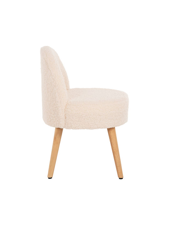 Stool For Living Room with Backrest Wooden Yasmine Graphite 47x46x64cm