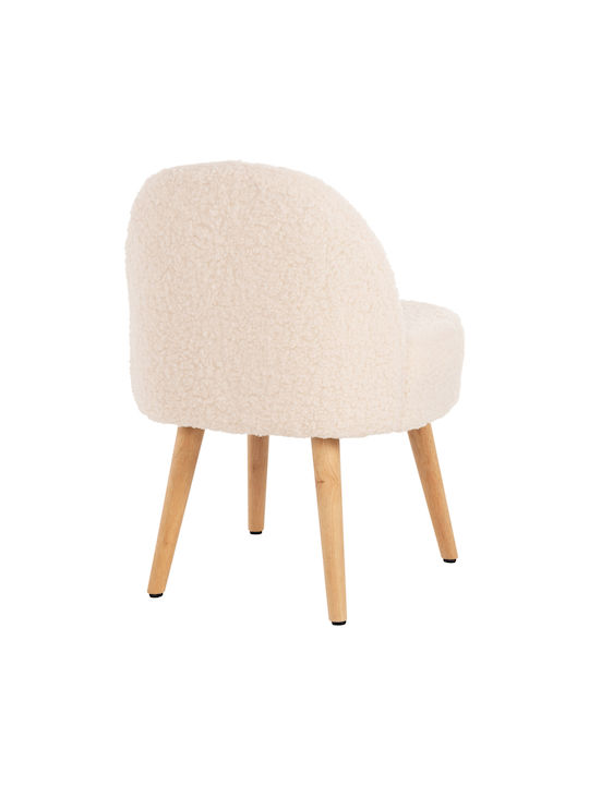 Stool For Living Room with Backrest Wooden Yasmine Graphite 47x46x64cm