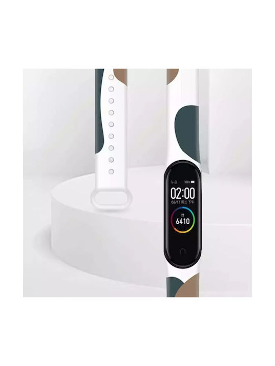 Hurtel Moro Strap Silicone with Pin Camo Black (15) (Mi Smart Band 5/Mi Smart Band 6)
