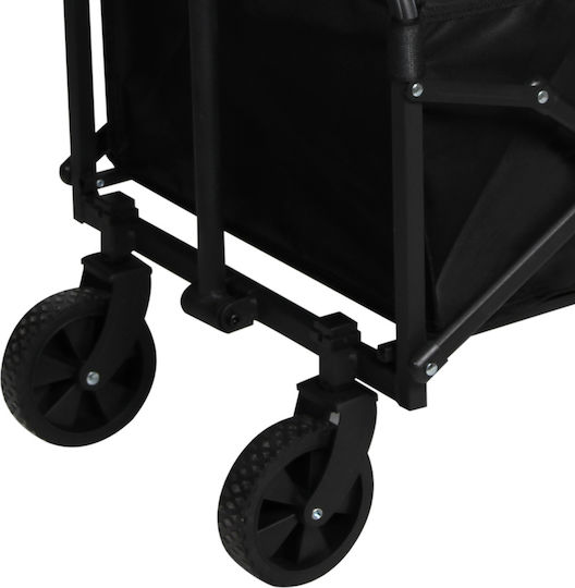 Foldable Garden Cart Metallic Four-Wheel 76x46x47cm