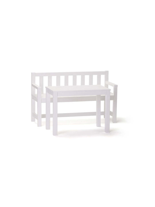 Комплект Детска Маса със Столове Бял Kids Concept