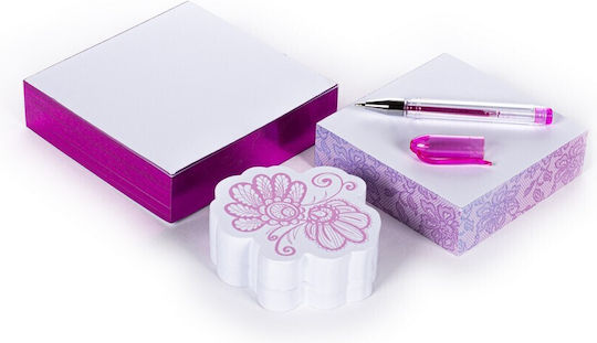 Set of 3 Pieces Sticky Notes Tri-coastal Pen Flower