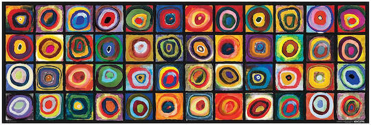 Studiu De Culori Al Pătratelor Panoramic De Kandinsky Puzzle 2D 1000 Piese