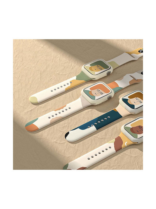 Hurtel Moro Strap Silicone with Pin Camo Black (2) (Apple Watch 44/45/46mm/Ultra 49mm)
