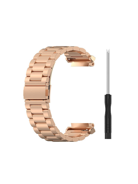 Huami Каишка Неръждаема стомана Розово злато (Amazfit T-Rex 2 - Амазфит Т-Рекс 2)