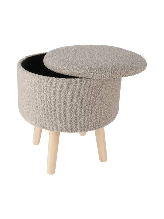 Hocker Für das Wohnzimmer Mit Stauraum Gepolstert mit Stoff Beige 35x35x40cm