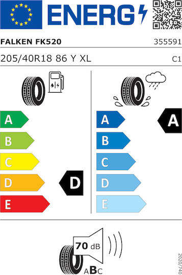 Falken 205/40R18 86Y XL Θερινό Λάστιχο για Επιβατικό Αυτοκίνητο