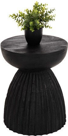 Stool For Living Room Scallop Black 35x35x45cm