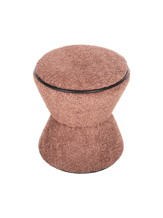 Hocker Für das Wohnzimmer Gepolstert mit Stoff Pink 38.5x38.5x43cm