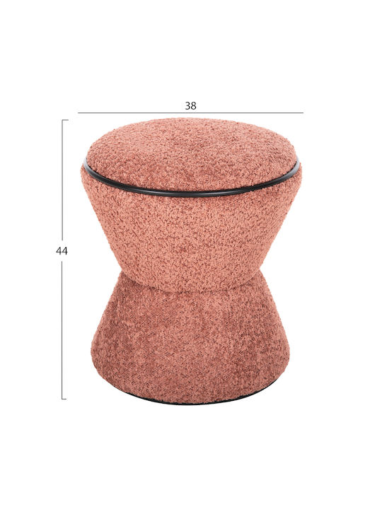 Hocker Für das Wohnzimmer Gepolstert mit Stoff Pink 38.5x38.5x43cm