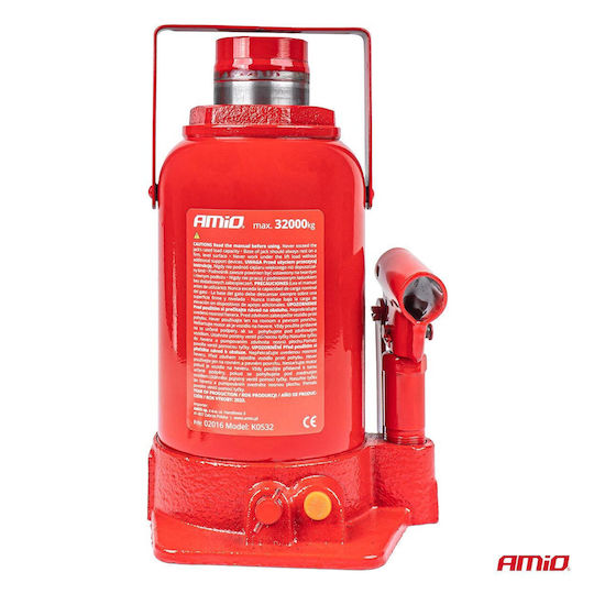 AMiO Hydraulic Bottle Jack with Lifting Capacity up to 23.5cm and Weight Capacity up to 12 Tons