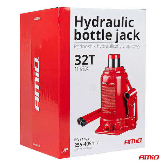 AMiO Hydraulic Bottle Jack with Lifting Capacity up to 23.5cm and Weight Capacity up to 12 Tons