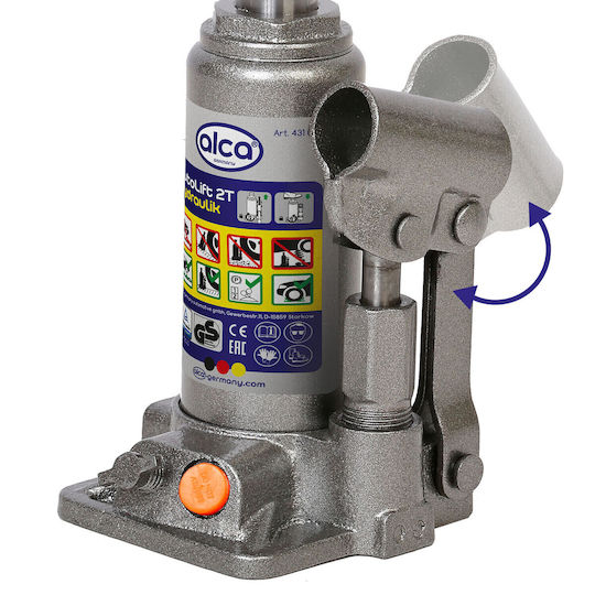 Alca Hydraulic Bottle Jack with Lifting Capacity up to 30.8cm and Weight Capacity up to 2 Tons