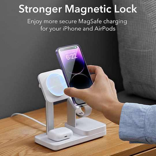 ESR Kabelloses Ladegerät (Qi Pad) 100W Weißs (Halolock Cryoboost)