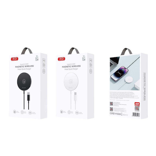 XO Φορτιστής Magsafe 15W Power Delivery / Quick Charge 2.0 / Quick Charge 3.0 Μαύρος (CX022)