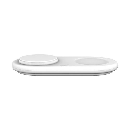 Belkin Kabelloses Ladegerät (Qi Pad) 15W Stromlieferung Weißs (BOOST Charge Pro 2in1 Qi2)