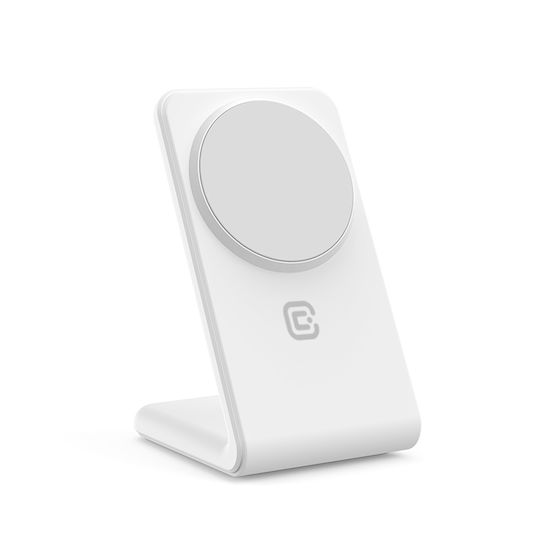 Crong Φορτιστής Magsafe 7.5W Power Delivery Λευκός (MagSpot Stand 2 in 1)