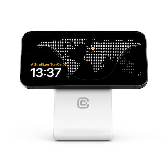 Crong Φορτιστής Magsafe 7.5W Power Delivery Λευκός (MagSpot Stand 2 in 1)