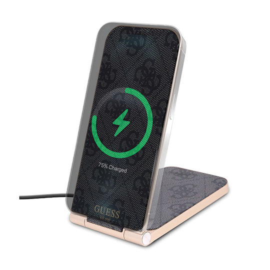 Guess Incarcator Wireless (Qi Pad) 15W Negru (GUDCFAL4PEGK)