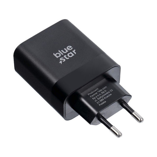 Blue Star Ladegerät ohne Kabel mit USB-C Anschluss 45W Stromlieferung / Schnellaufladung 4.0 Blau
