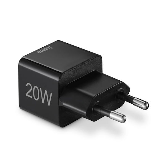 HAMA Încărcător Fără Cablu cu Port USB-C 20W Negruς (00201649)