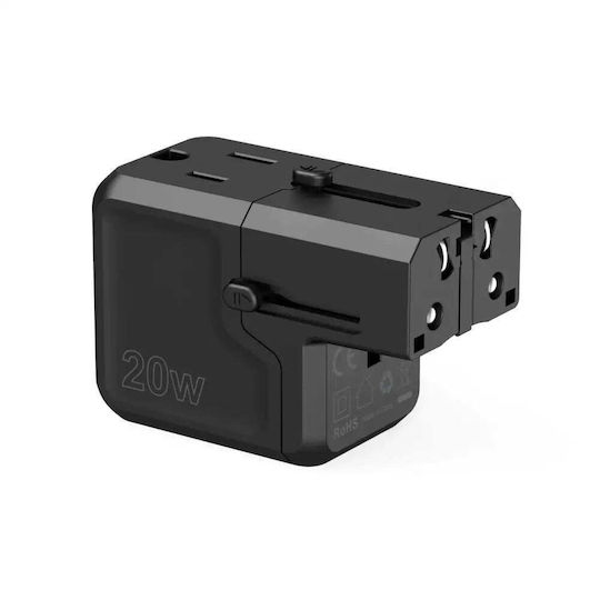 Choetech Φορτιστής Χωρίς Καλώδιο 20W Power Delivery Μαύρος (PD6038)