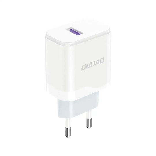 Dudao Φορτιστής με Θύρα USB-A και Καλώδιο Lightning 18W Λευκός (A20EU)