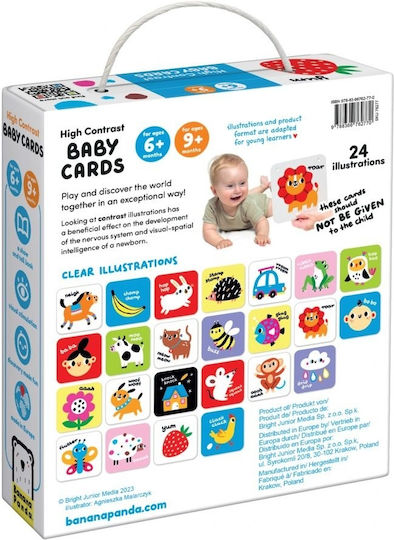 Banana Panda Κάρτες Υψηλής Αντίθεσης Educational Game Knowledge for 6+ years old Years Old