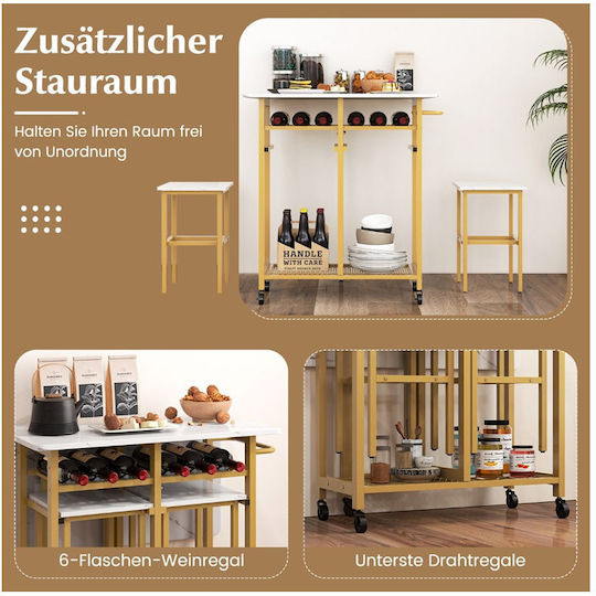 Esszimmer Erweiterbar 3Stück 74(+80)x74cm