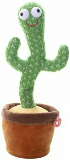 Jucărie de pluș Cactus care dansează, cântă & repetă 32 cm.