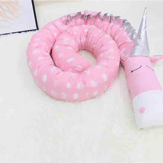 Rythmos Unicorn Crib Bumpers Snake Inside Pink 10x250cm