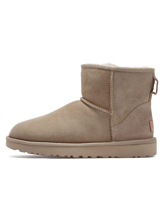 Ugg Australia Classic Mini Ii 1016222 Leder Damen Knöchelstiefel Braun