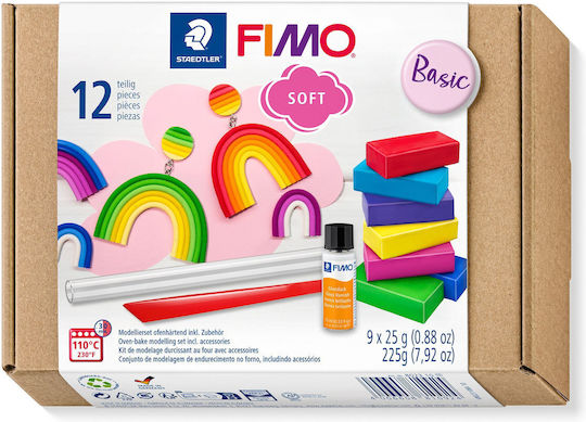 Staedtler Fimo Soft Basic Set Полимерна Глина Подредба Многоцветенς 225гр 8023-10