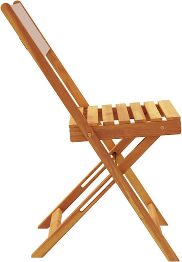 Καρέκλα Εξωτερικού Χώρου Ξύλινη Taupe 2τμχ 38x32.5x83εκ.