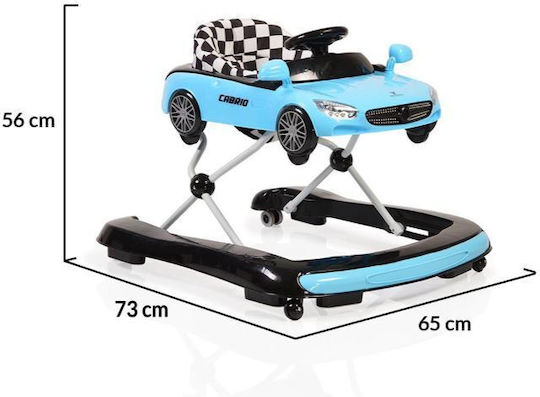 Cangaroo Cabrio Baby Walker with Music for 6+ Months White