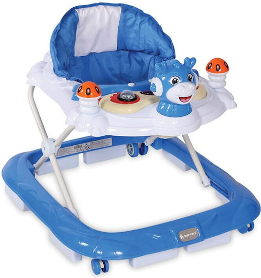 Lorelli Bambi Baby Walker with Music for 6+ Months Blue